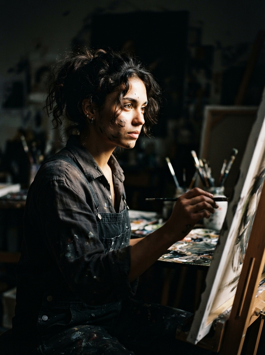 Portrait session — natural light, artist